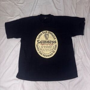 Vintage Official Guinness Merchandise Tshirt Black Size XL